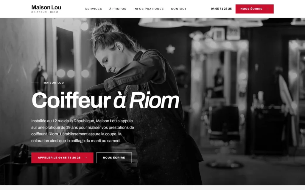 Style Contraste - noir et blanc avec une touche de rouge