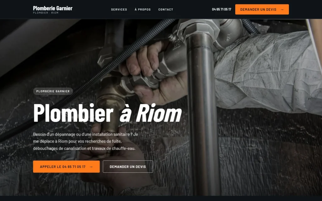 Style Urgence - fond sombre et orange vif